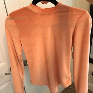 Urban Outfitters Pink/Rose Velvet Bodysuit